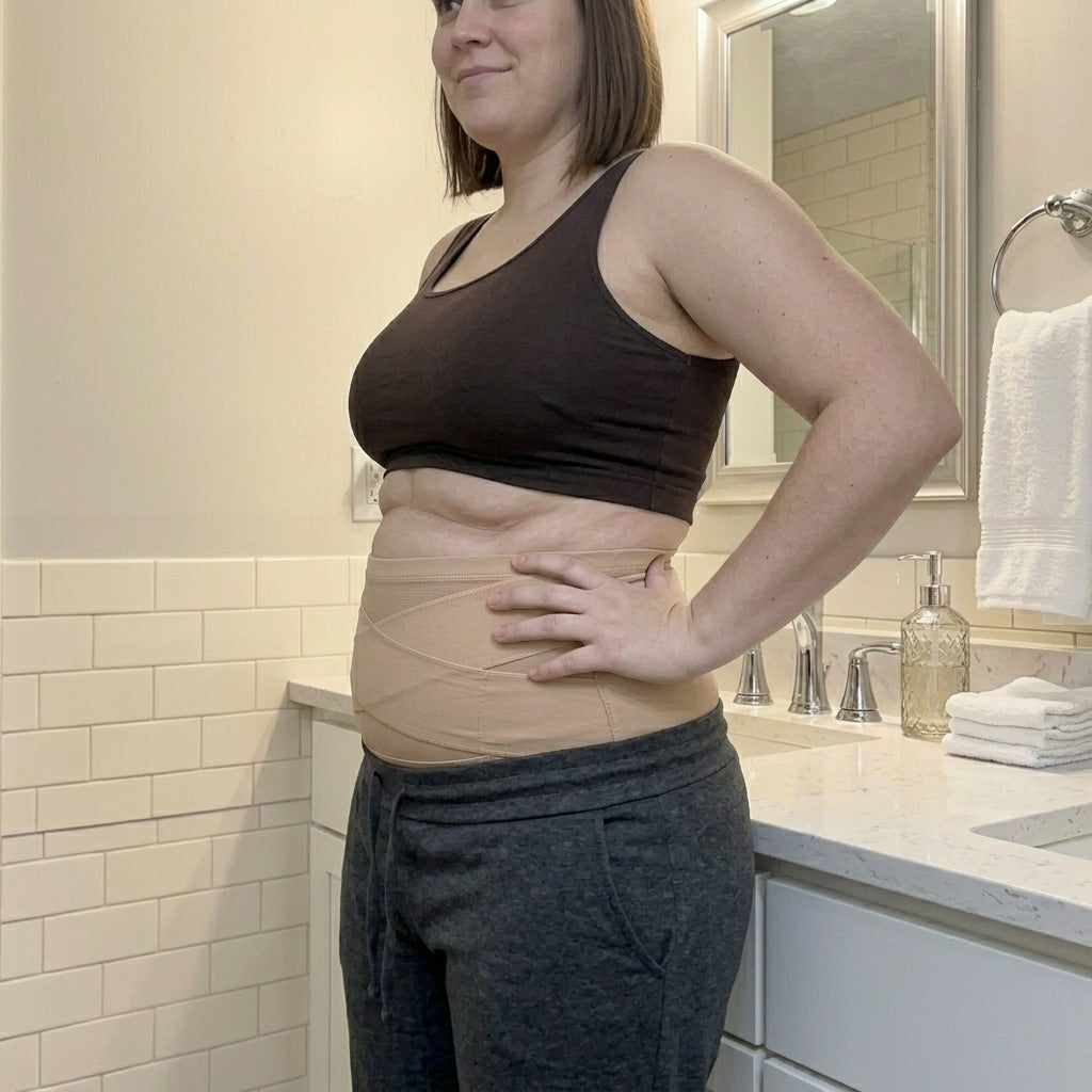 Woman wearing HeyShapely under clothes