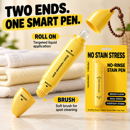 🔥BUY 1 GET 1 FREE Portable Dual-Head Stain Remover Pen✨ Instant No-Rinse Emergency Spot Cleaner for Clothes, Oil & Coffee Stains