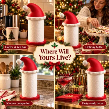 Santa Hat Paper Towel Holder | Festive Kitchen Decor 🎅🎄