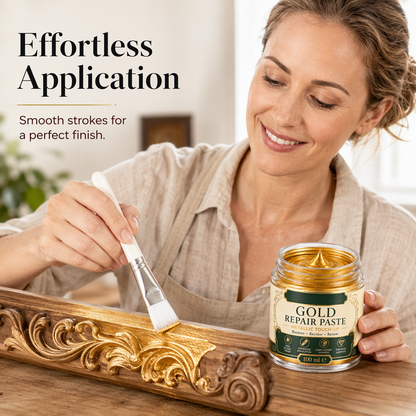 Gold Metallic Refinishing Repair Paste with Brush