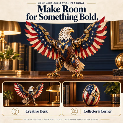 🔥last Day 49% Off🔥 -🦅 American Eagle Transforming Egg – Stars & Stripes Mechanical Figure With Bold Wing Details