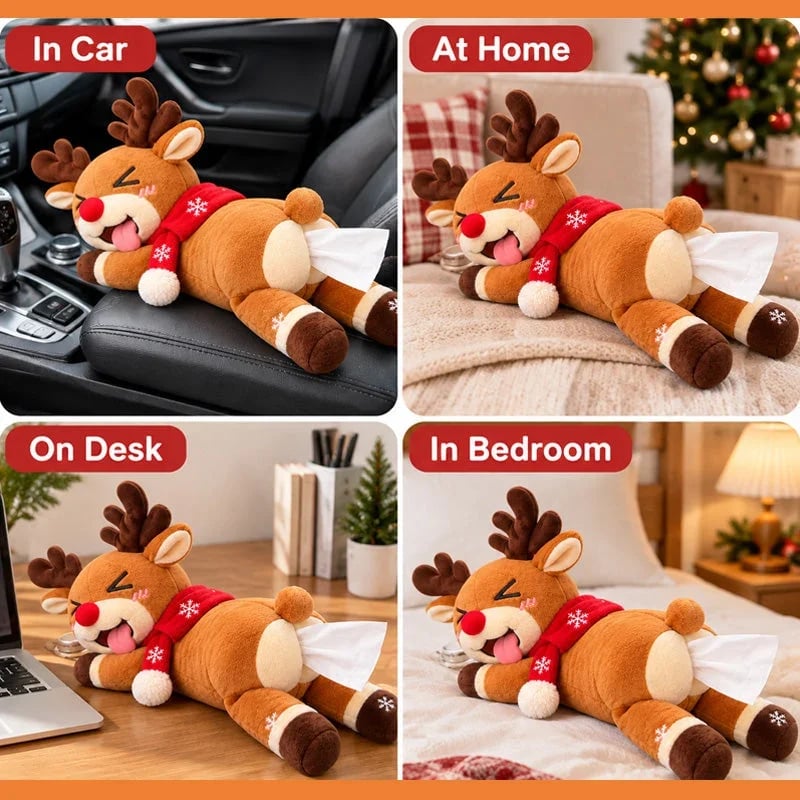 🎉🦌 Funny Christmas Reindeer Tissue Holder – The Cheekiest Christmas Decor!