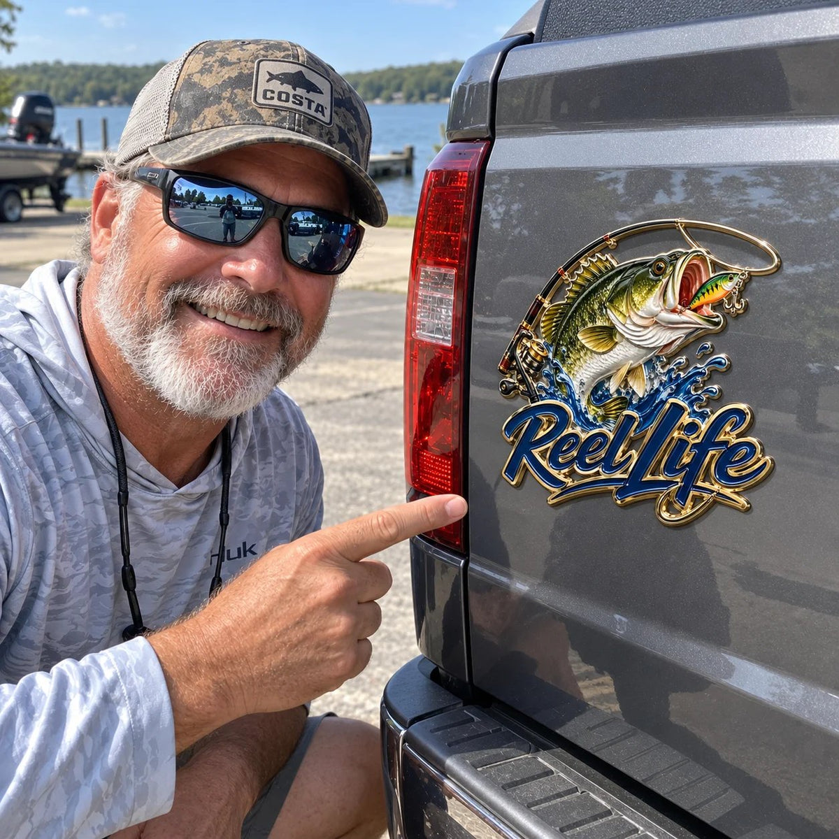 🎣Reel Life Bass Fishing Car Emblem