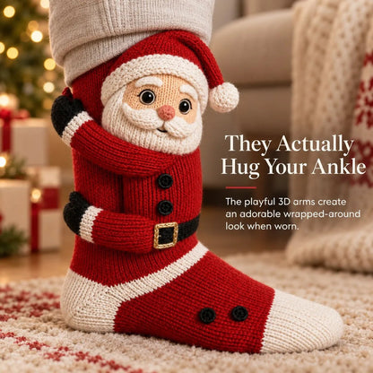 🎅🧦3D Hugging Christmas Socks Cute Wraparound Arms Cozy Festive Socks🎄