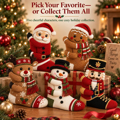🎅🧦3D Hugging Christmas Socks Cute Wraparound Arms Cozy Festive Socks🎄