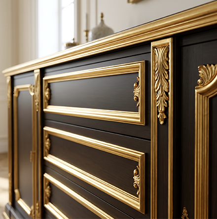 Gold furniture trim